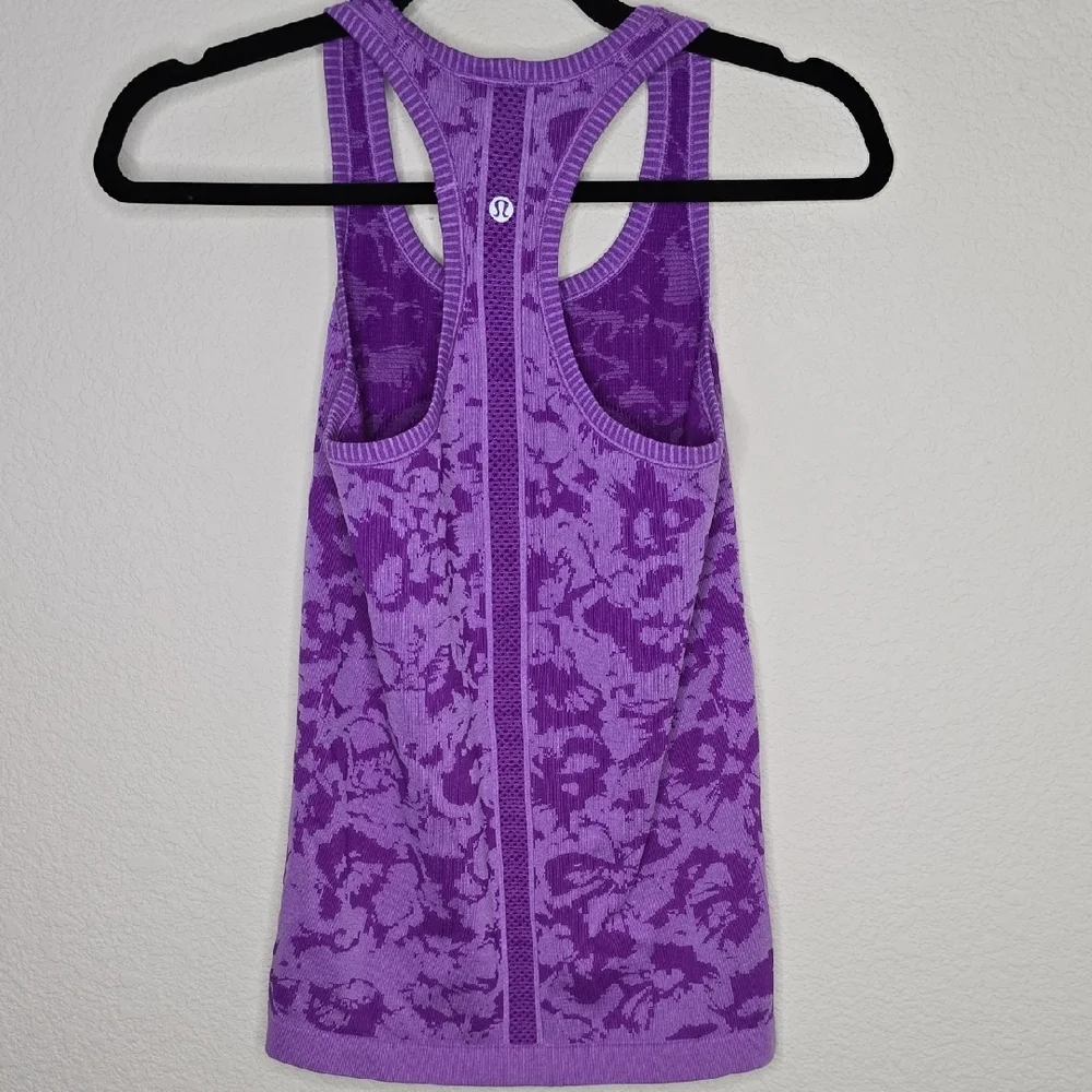 Lululemon Athletica Purple Patterned Tank Top